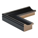 *CLOSEOUT* - 2773 - 1-1/2" BLACK /WAVY SIL. EDGE