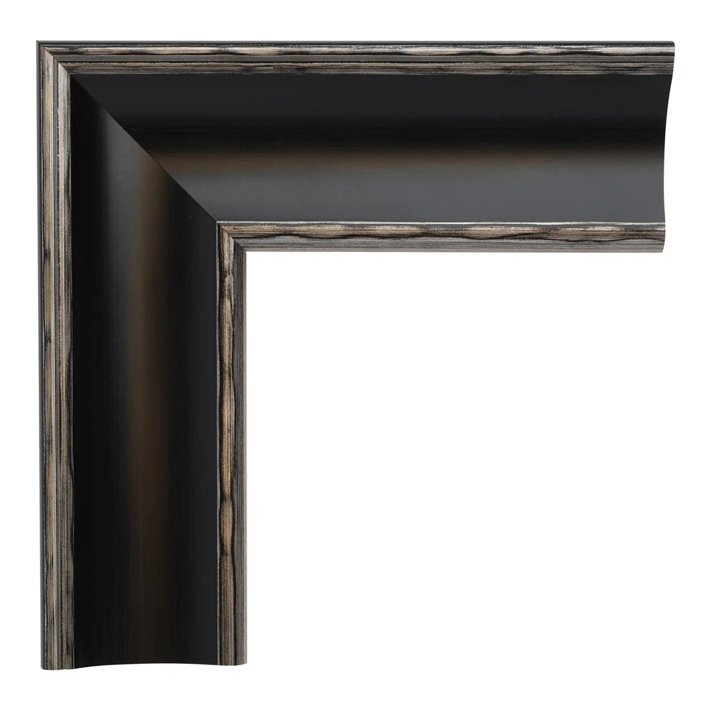 *CLOSEOUT* - 2773 - 1-1/2" BLACK /WAVY SIL. EDGE