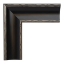 *CLOSEOUT* - 2773 - 1-1/2" BLACK /WAVY SIL. EDGE