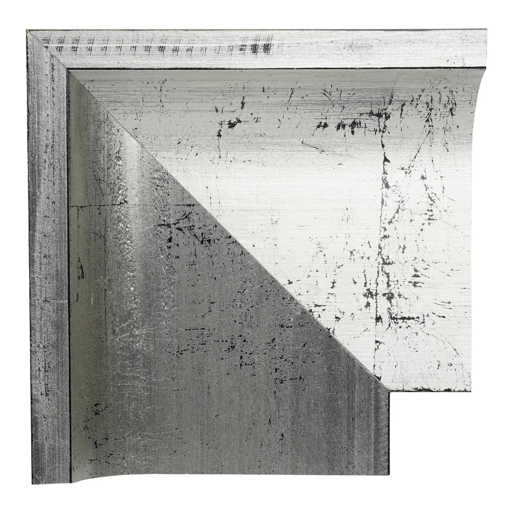 3127- 4-3/4"  SILVER W/BLK RUB