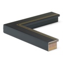2678 - 1-1/2"  FLAT BLK W/GLD LINES