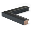 2679 - 1-1/2" FLAT BLK.W/SIL. LINES
