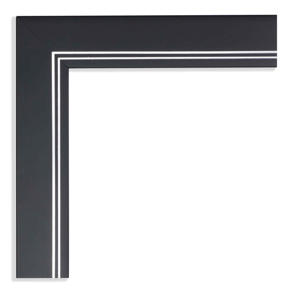 2679 - 1-1/2" FLAT BLK.W/SIL. LINES