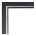 2679 - 1-1/2" FLAT BLK.W/SIL. LINES