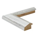 3255 - 1 1/2" White Slope w/ Gold Lip