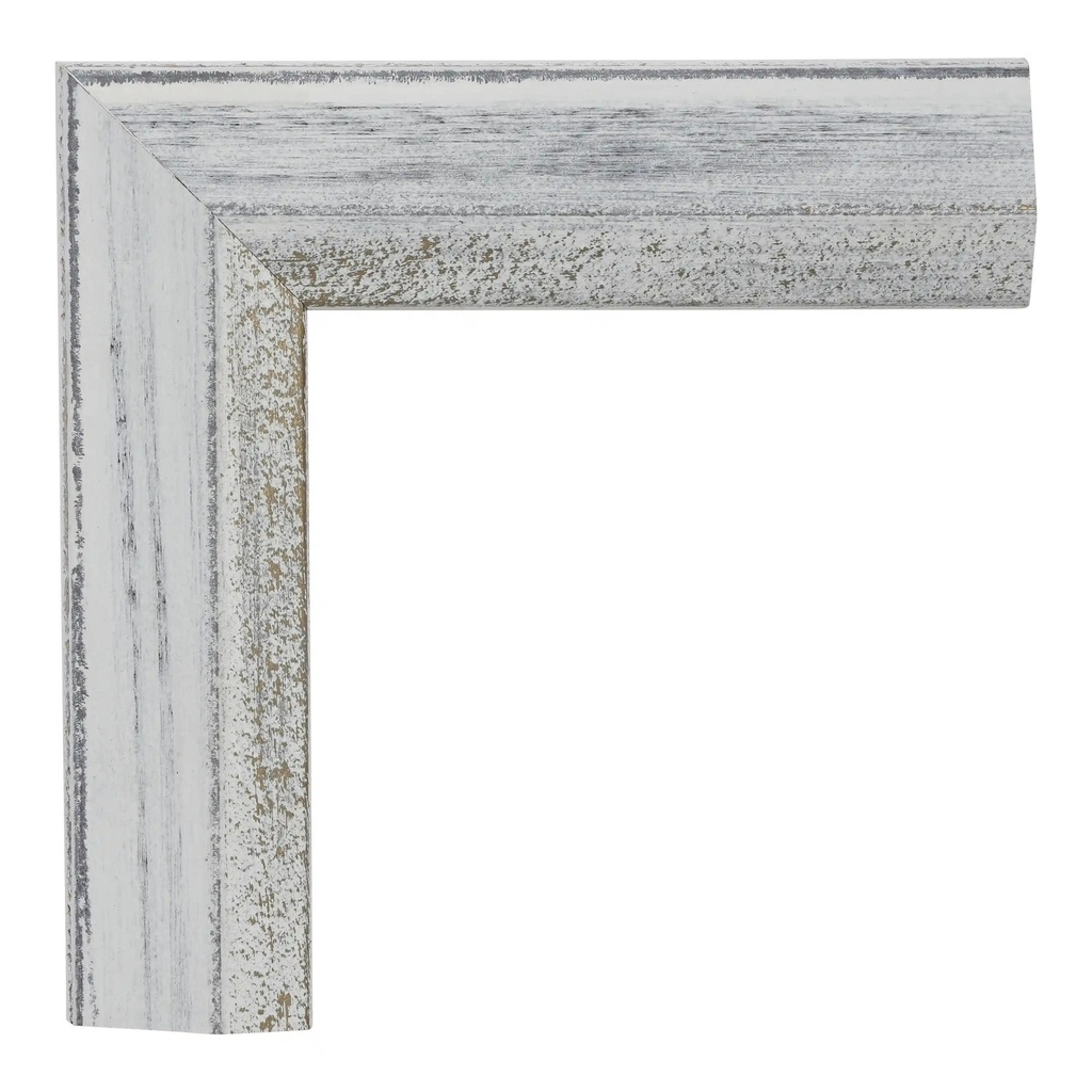 3255 - 1 1/2" White Slope w/ Gold Lip