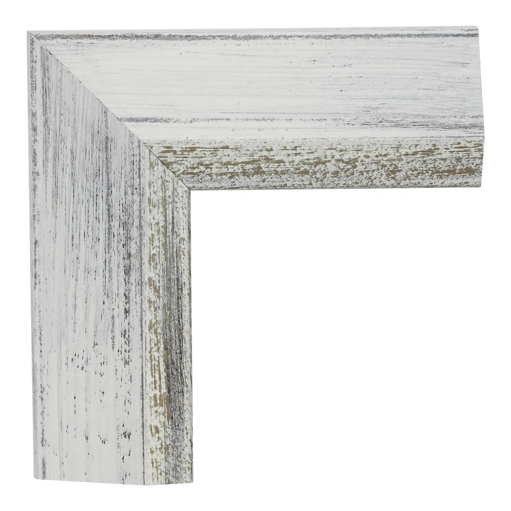 3259 - 2 1/8" White Slope w/ Gold Lip