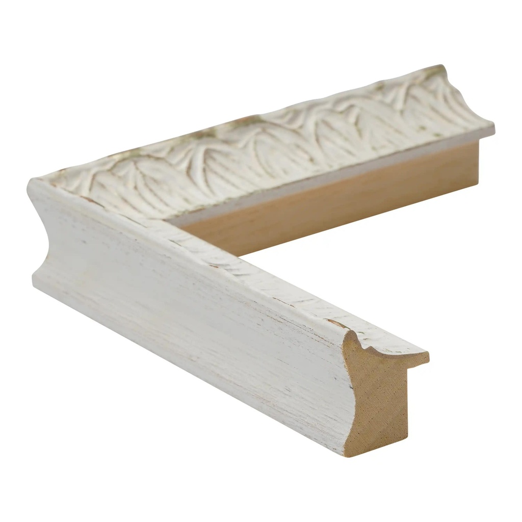 3322 -  1-1/4" White And Silver Vatican