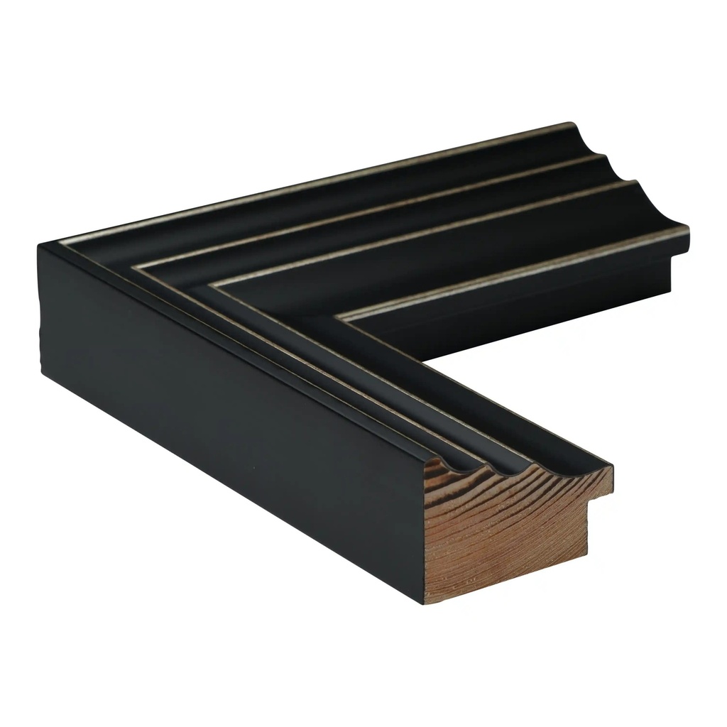 3323 - 2" Black with Silver Marquee