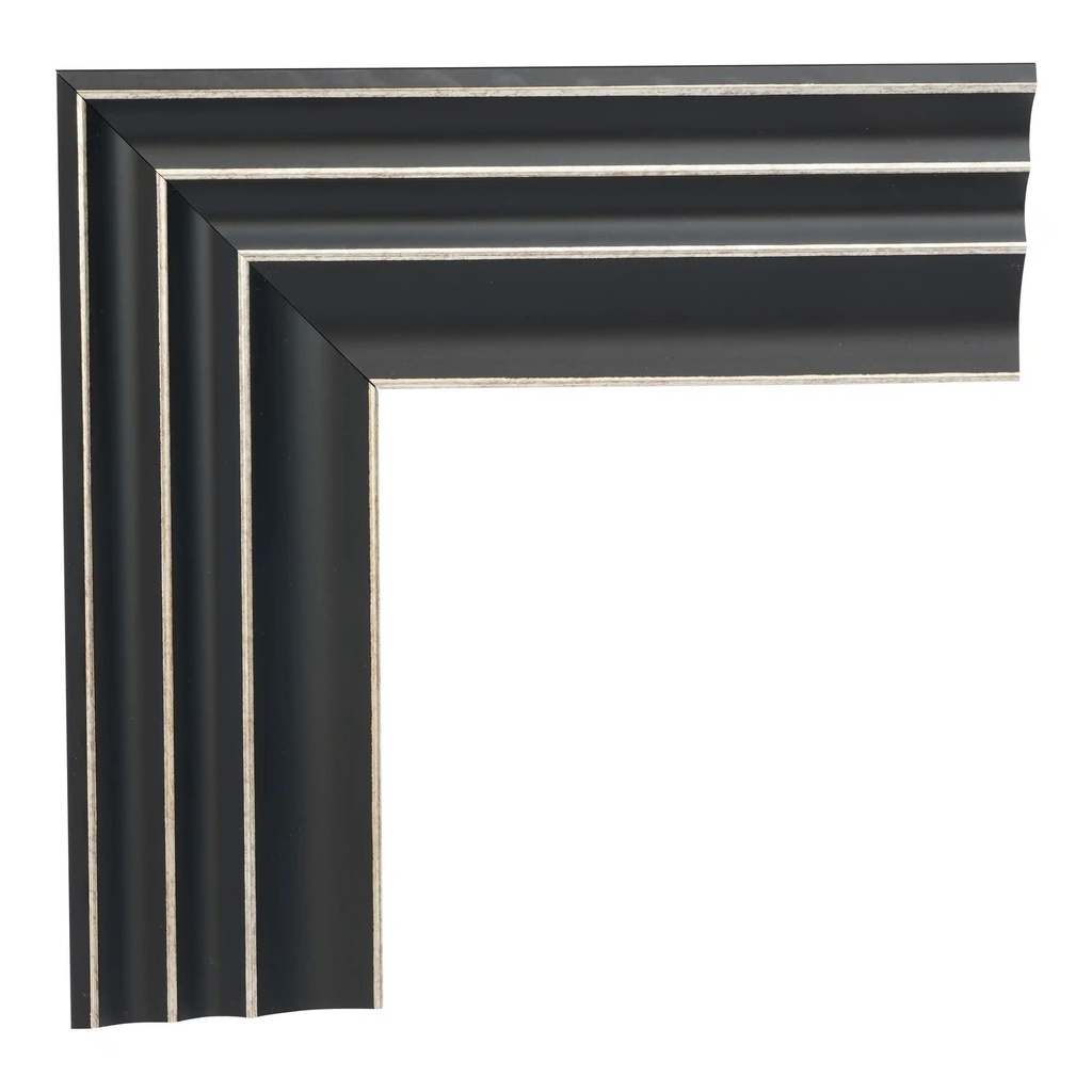 3323 - 2" Black with Silver Marquee