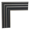 3323 - 2" Black with Silver Marquee