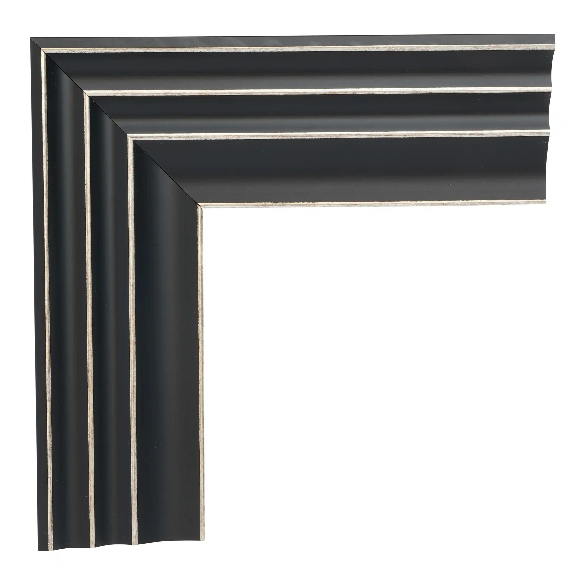 3323 - 2" Black with Silver Marquee
