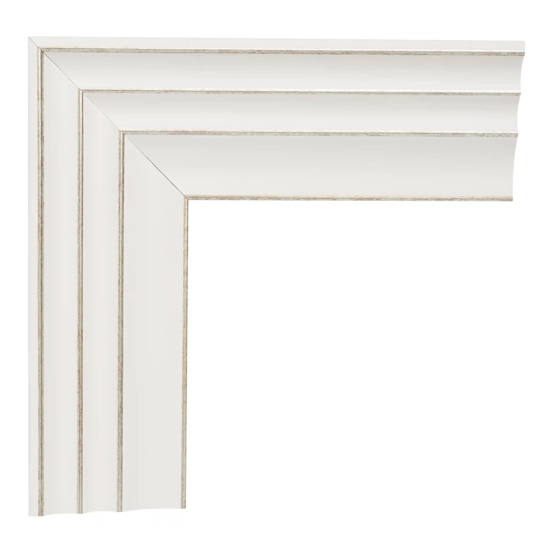 3327 - 2" White with Silver Marquee