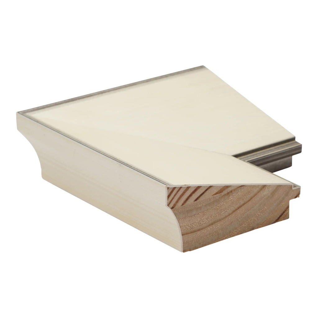 4018 - 4"  OFF WHITE W/SIL EDGE