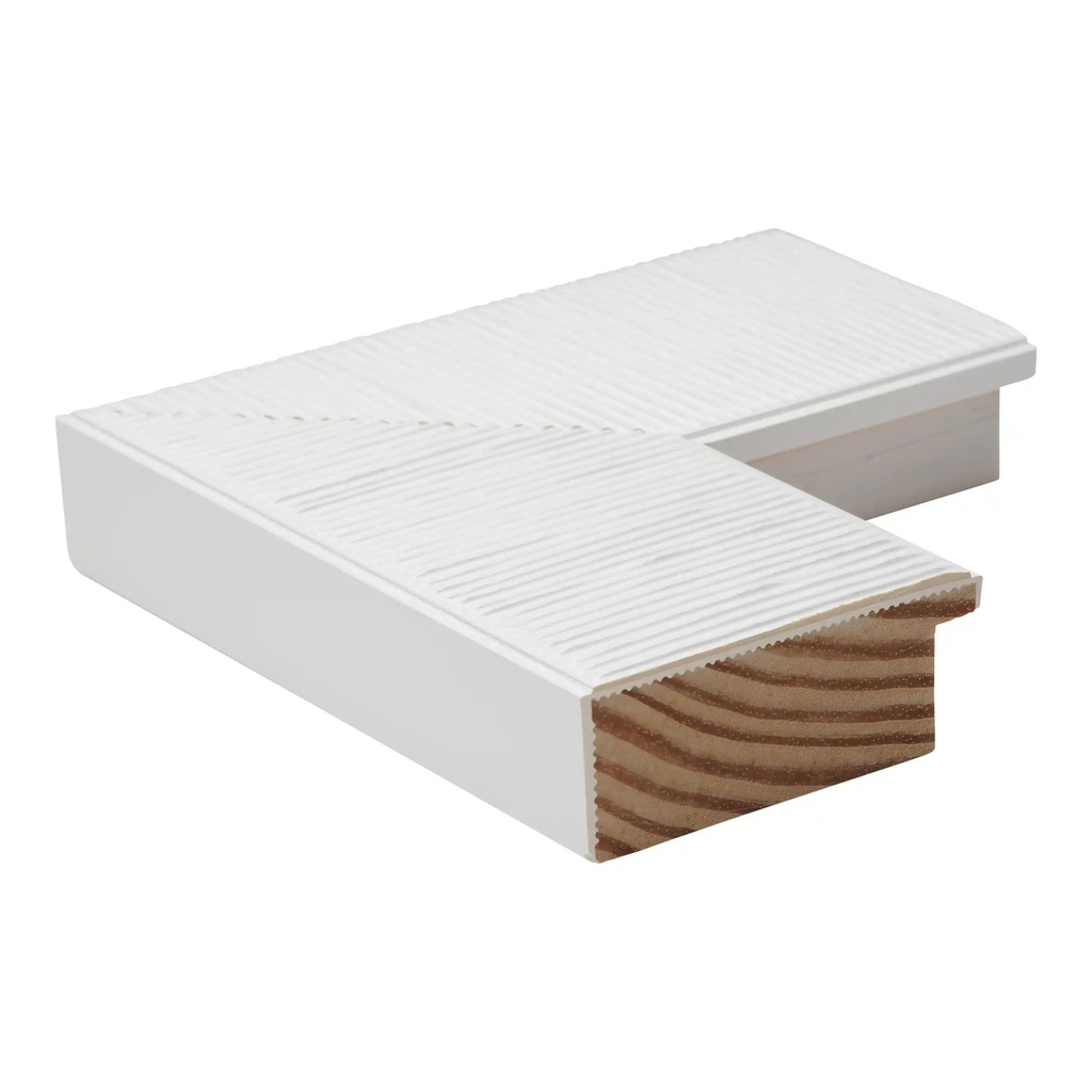 4019 - 3"  WHITE GROOVED LACQUER