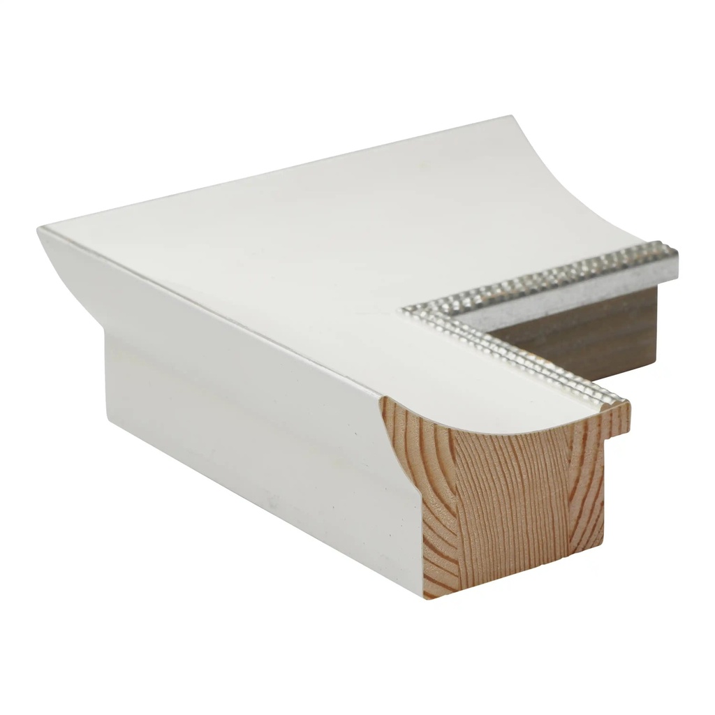 8022 - 3"  WHITE W/SILVER LIP