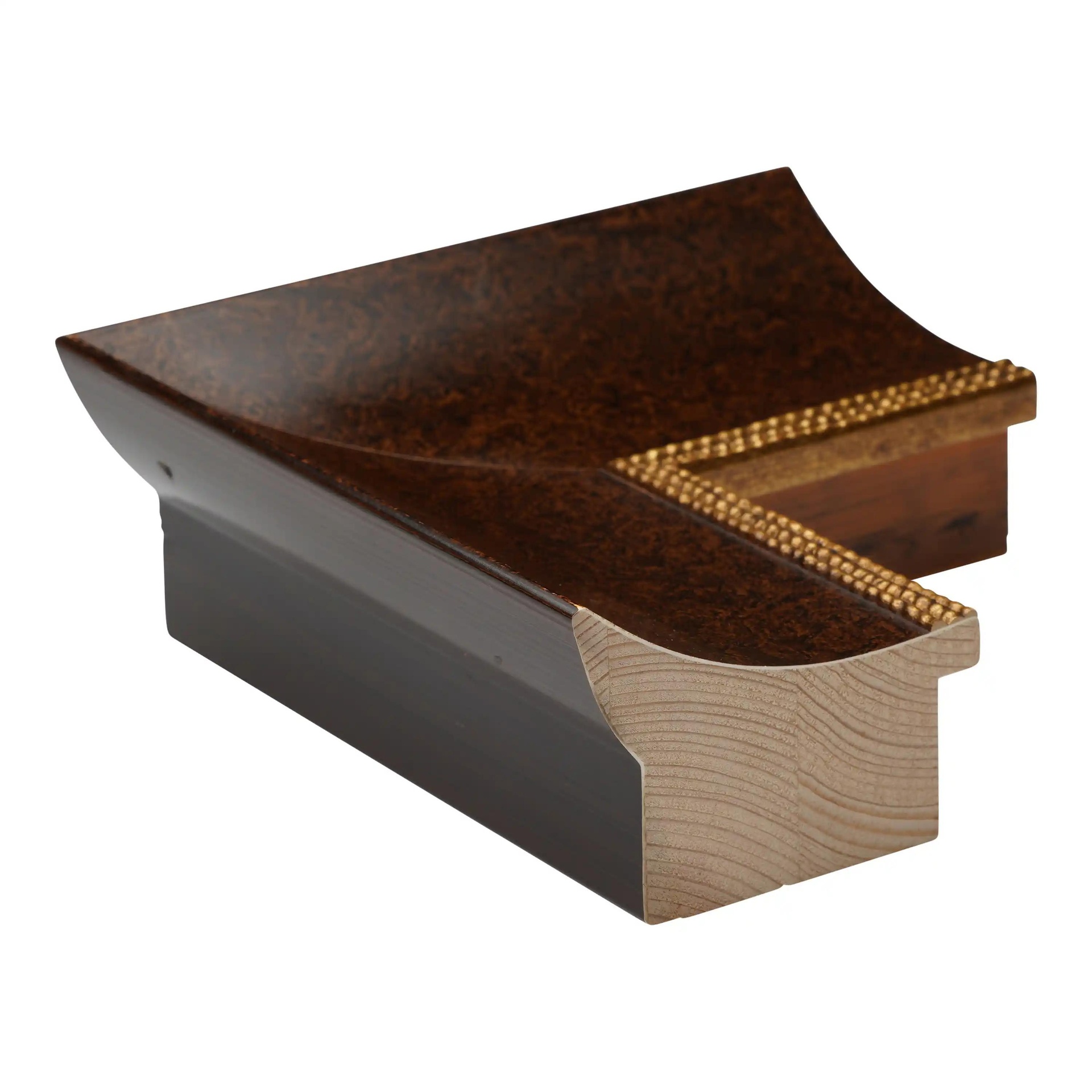 8025 - 3" BROWN W/GOLD LIP