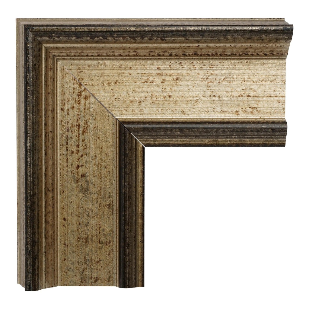 8041 - 2-3/4" ANT. SIL. W/BLK RUB