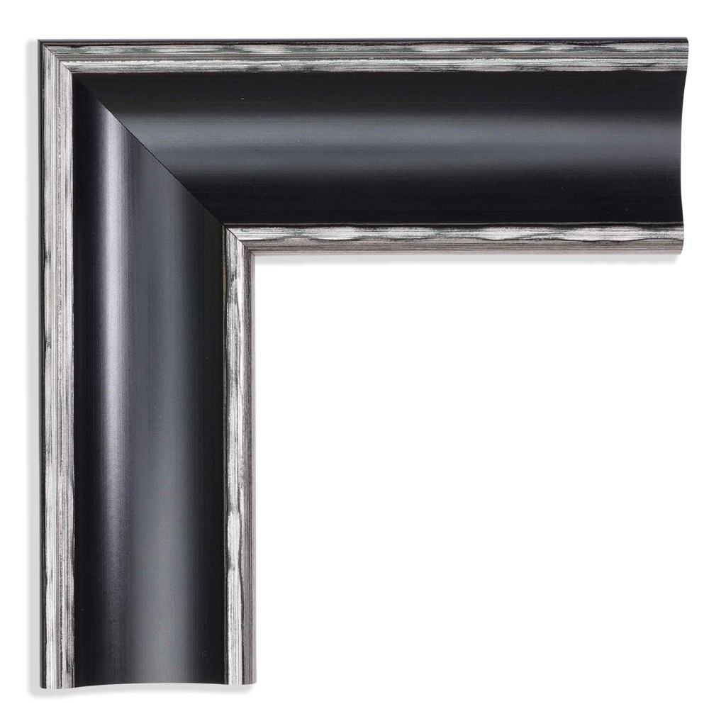 *2773 - 1-1/2" BLACK /WAVY SIL. EDGE