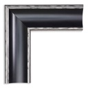 *2773 - 1-1/2" BLACK /WAVY SIL. EDGE