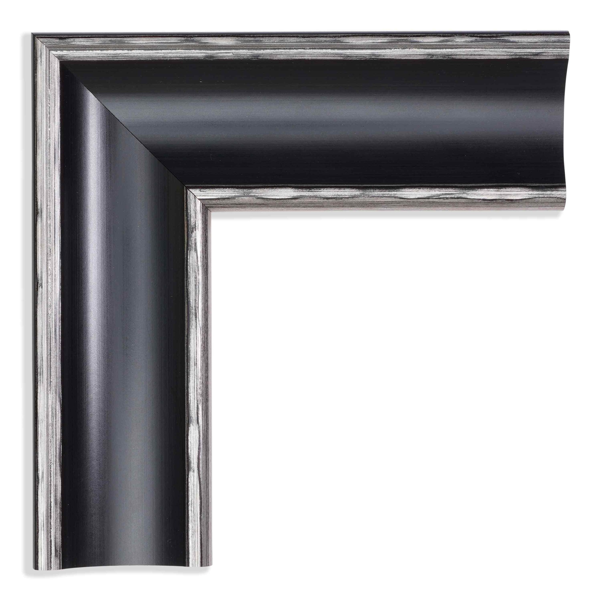 ~CLOSEOUT~ - 2773 - 1-1/2" BLACK /WAVY SIL. EDGE