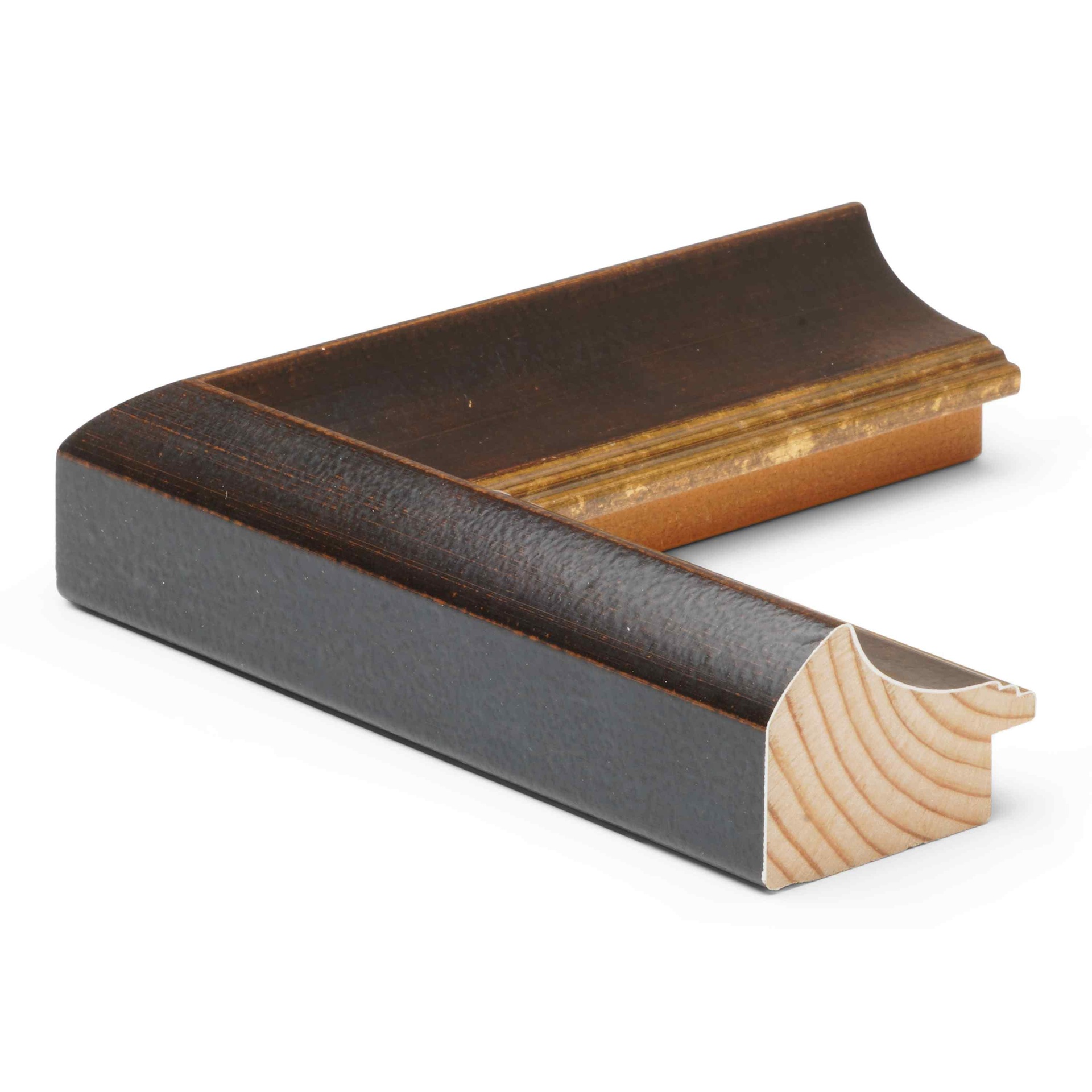 2827 - 2"  ANT.BROWN W/GOLD LIP