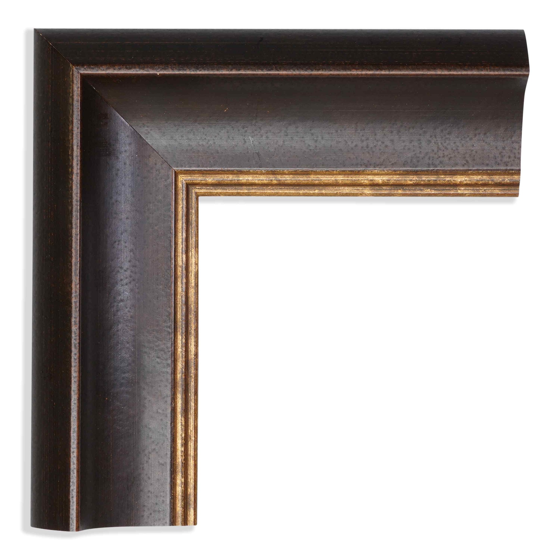 2827 - 2"  ANT.BROWN W/GOLD LIP