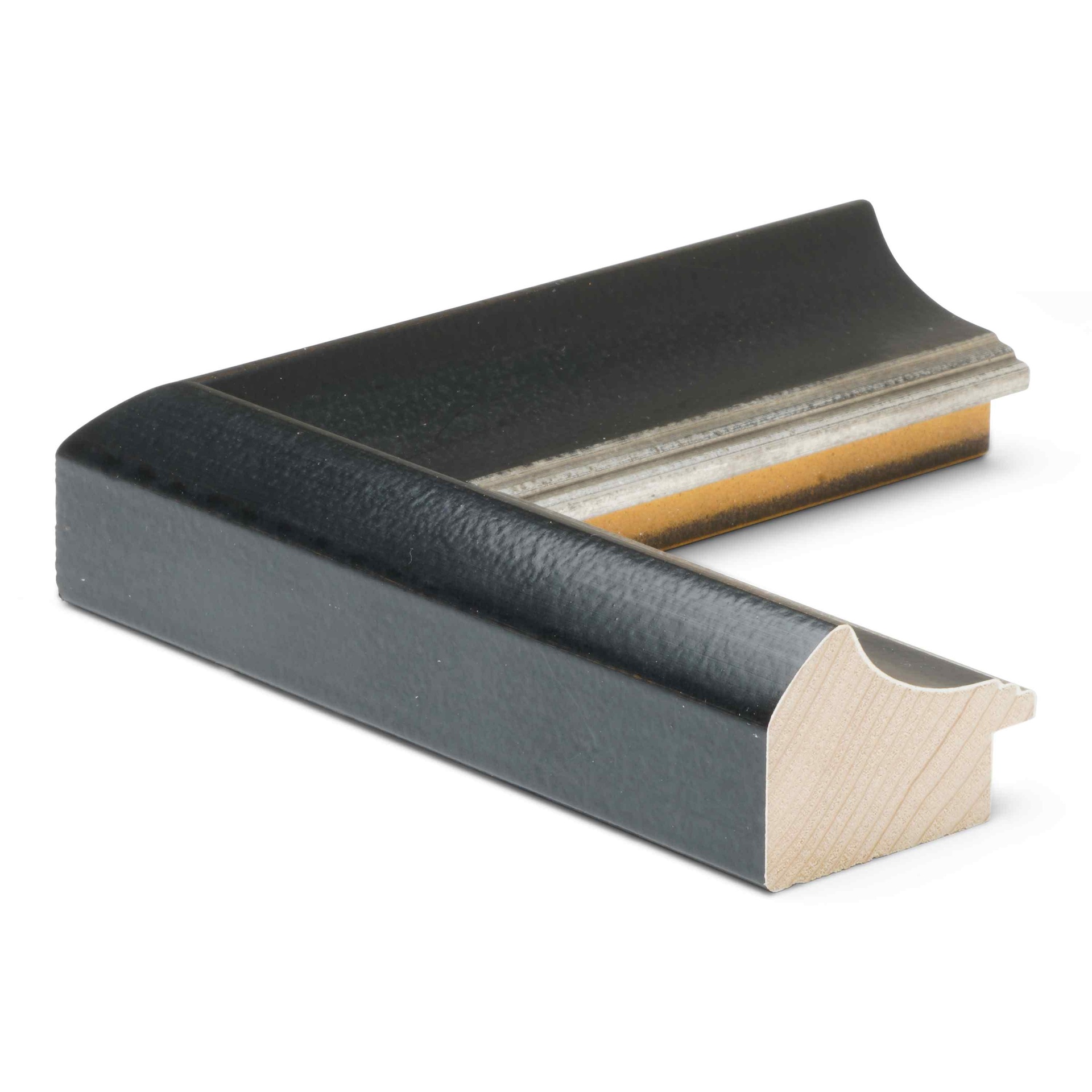 2828 - 2"  ANT. BLK W/SILVER LIP