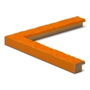 3022 - 3/4" LT.ORANGE TEXT.LACQUER