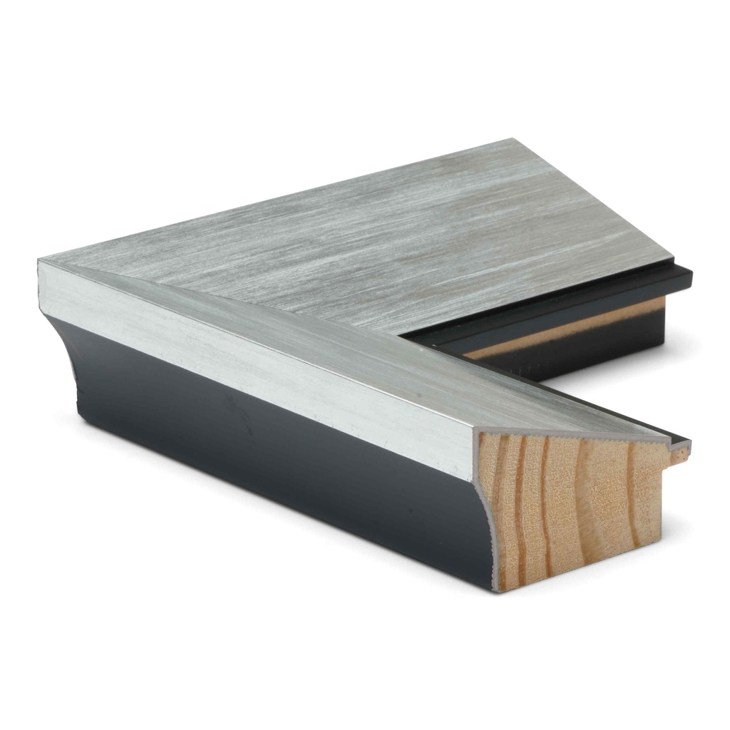 3085 - 2-1/2" SILVER W/BLK LIP