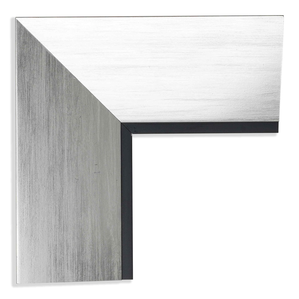 3085 - 2-1/2" SILVER W/BLK LIP