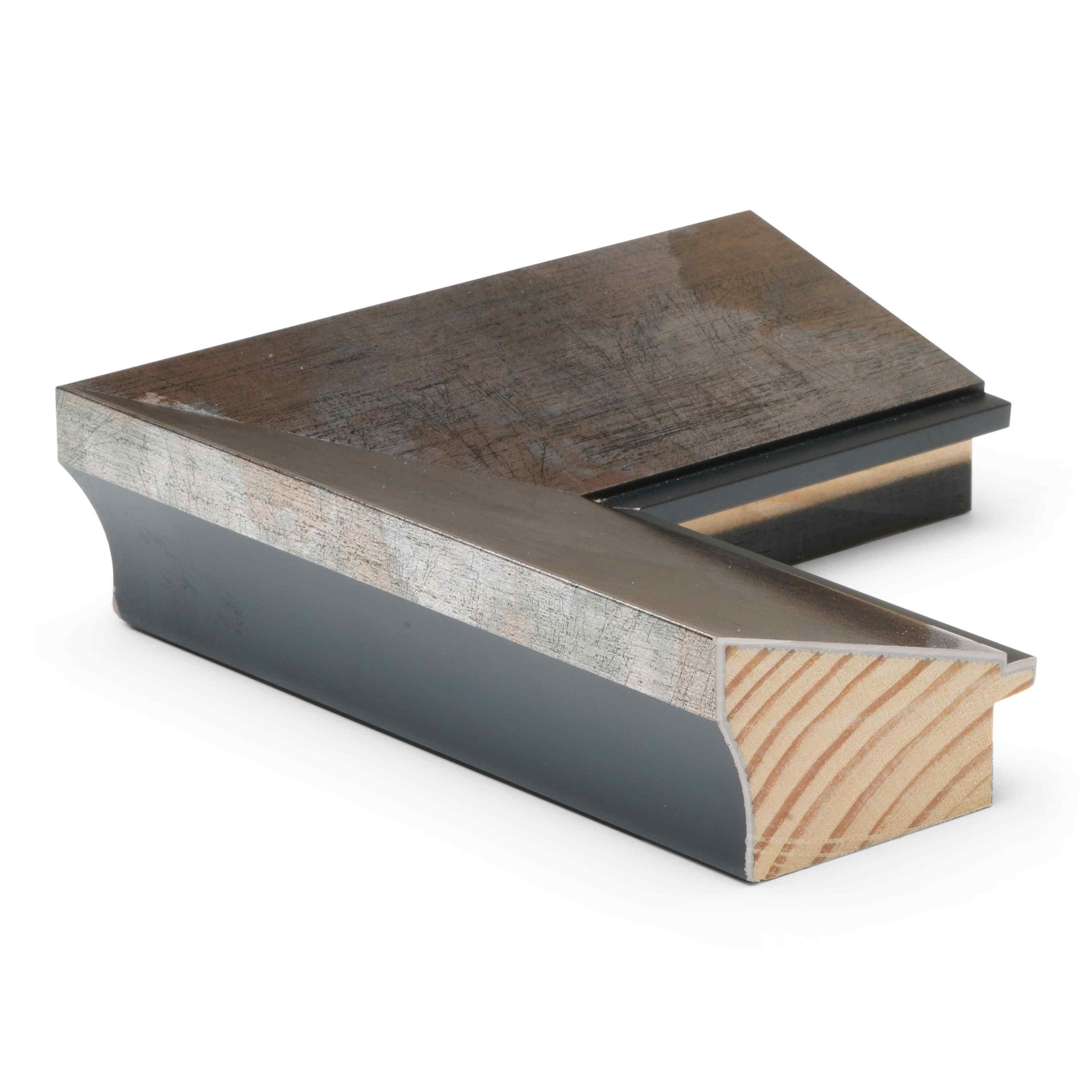 ~CLOSEOUT~ 3086 - 2-1/2" SILVER/BRONZE W/ BLACK LIP