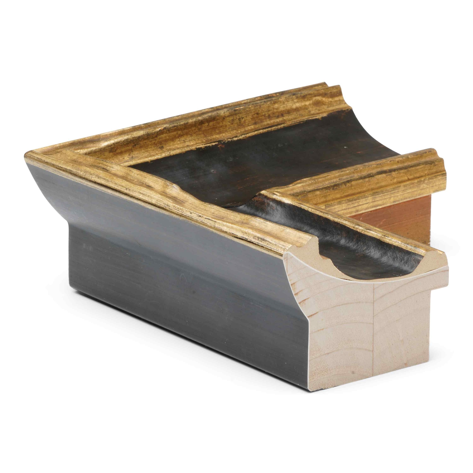 3095 - 2-3/4" GOLD W/ BLACK PANEL