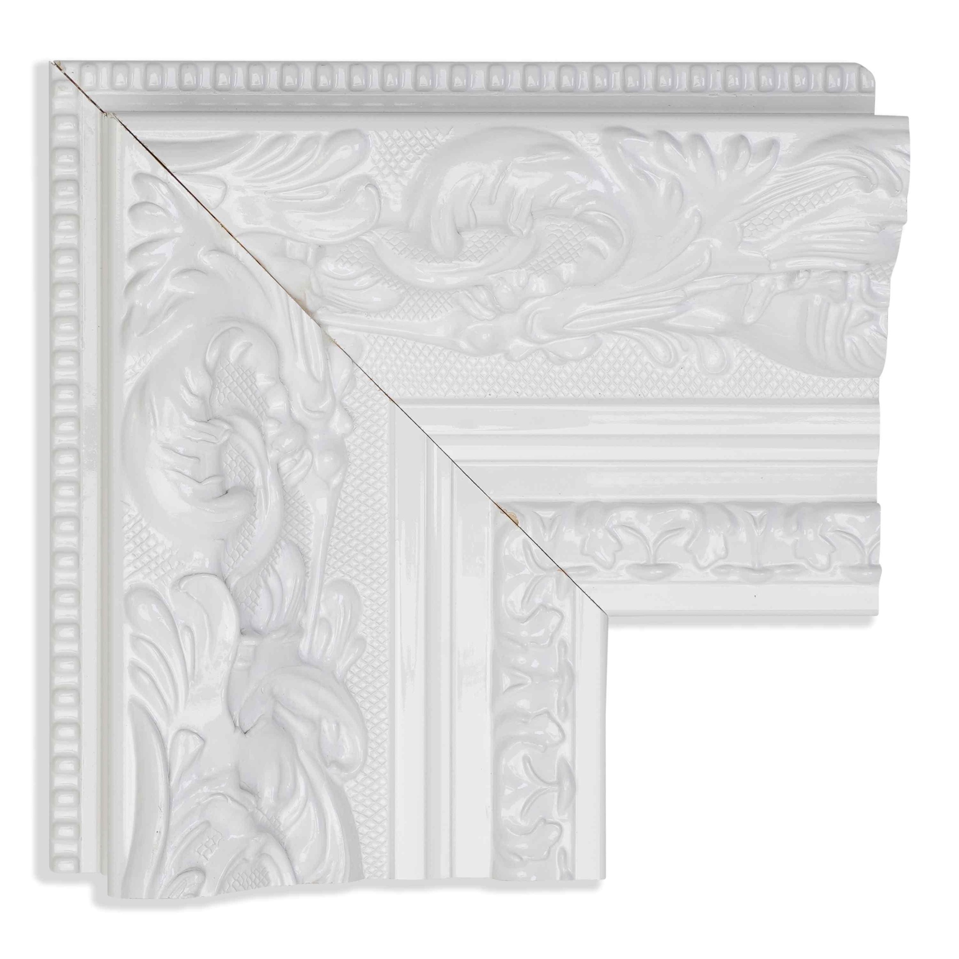 ~CLOSEOUT~ 3148 - 4" WHITE ORNATE LACQUER