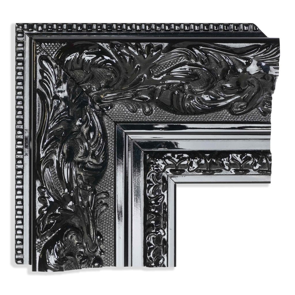 3149 - 4" BLACK ORNATE LACQUER