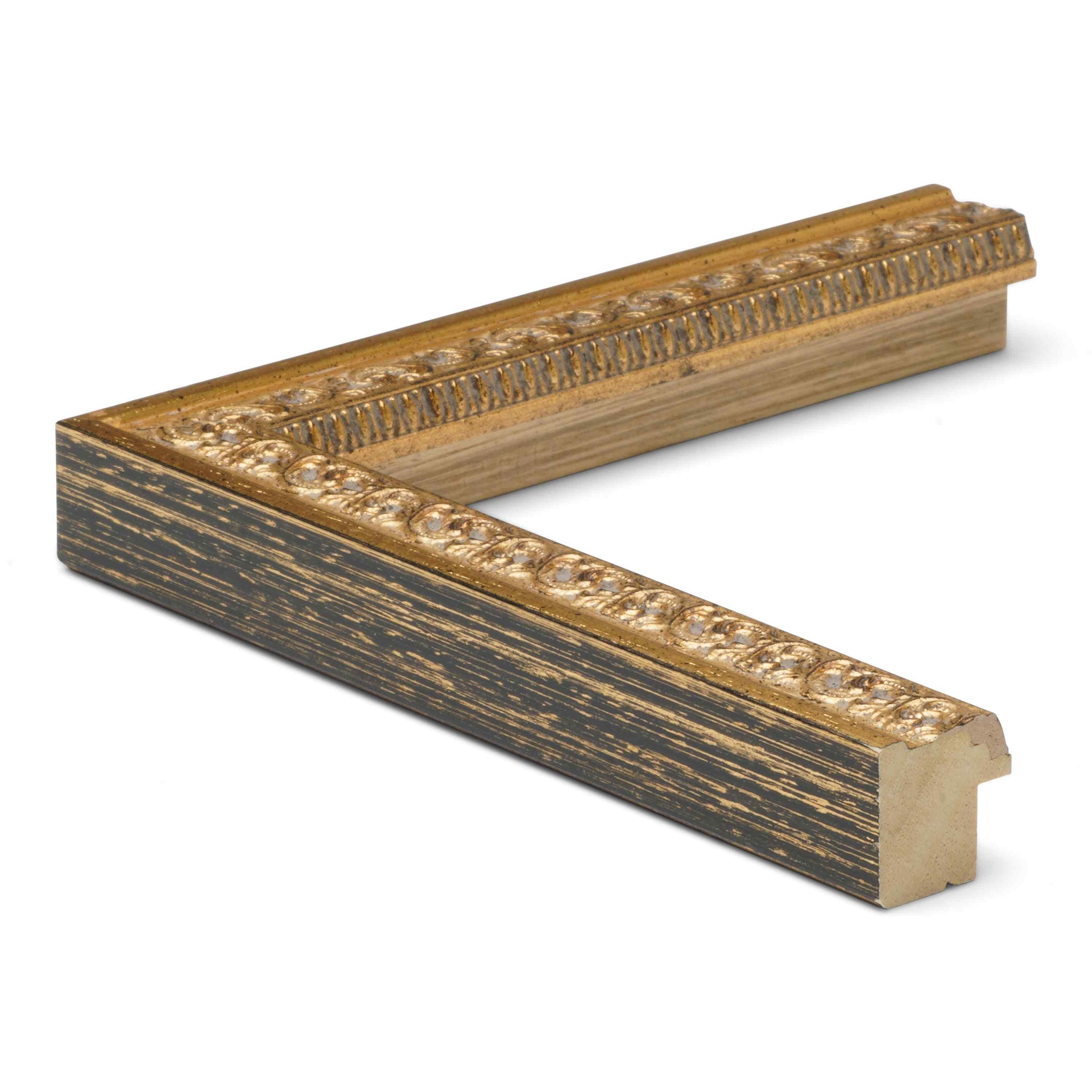 3185 - 7/8" GOLD FLORAL EMBOSS