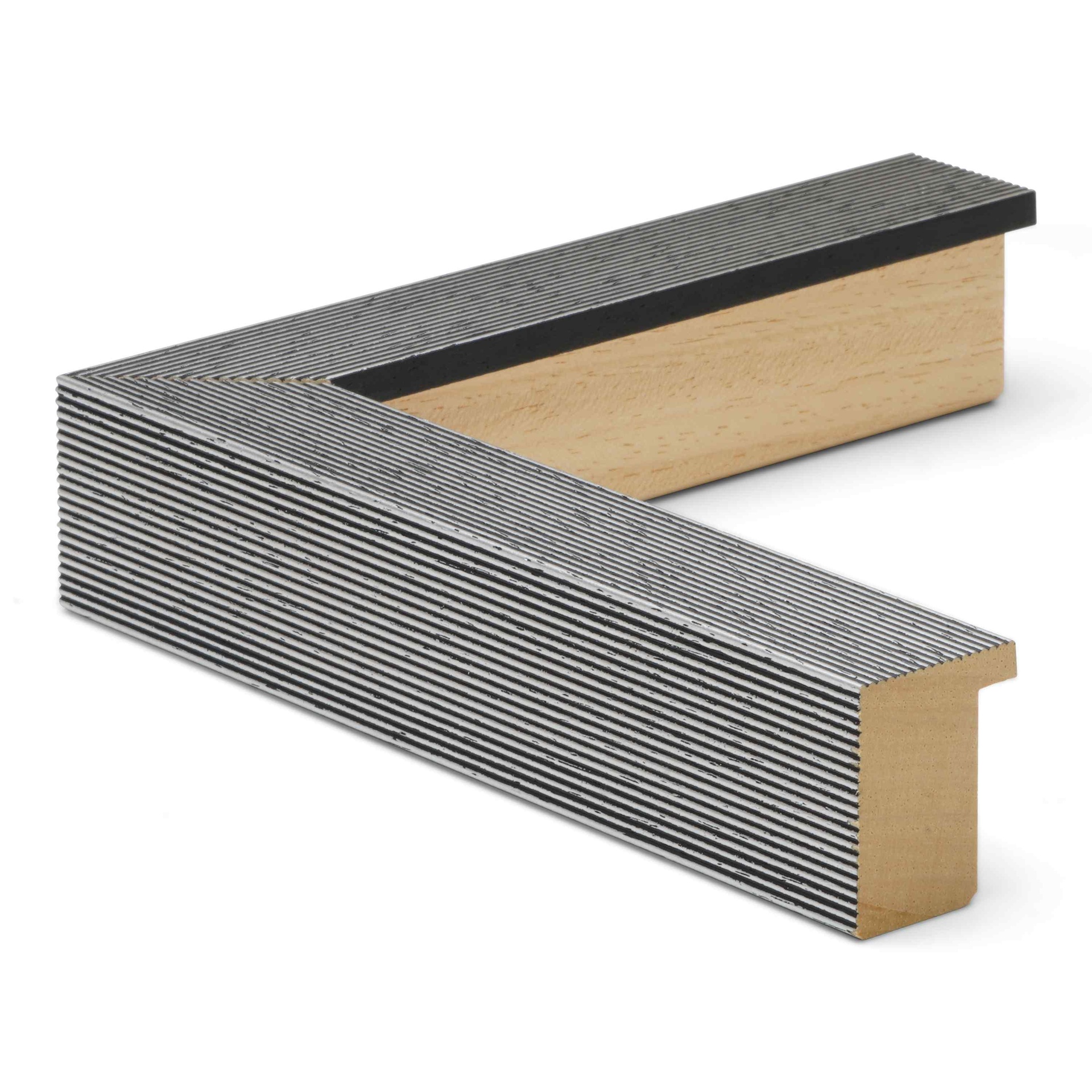 3244 - 1" SILVER W/ RIDGES