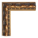 3285 - 1-3/8"  GOLD/ RED RUB ORNATE