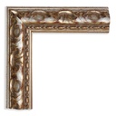 3286 - 1-3/8" SILVER/RED RUB ORNATE