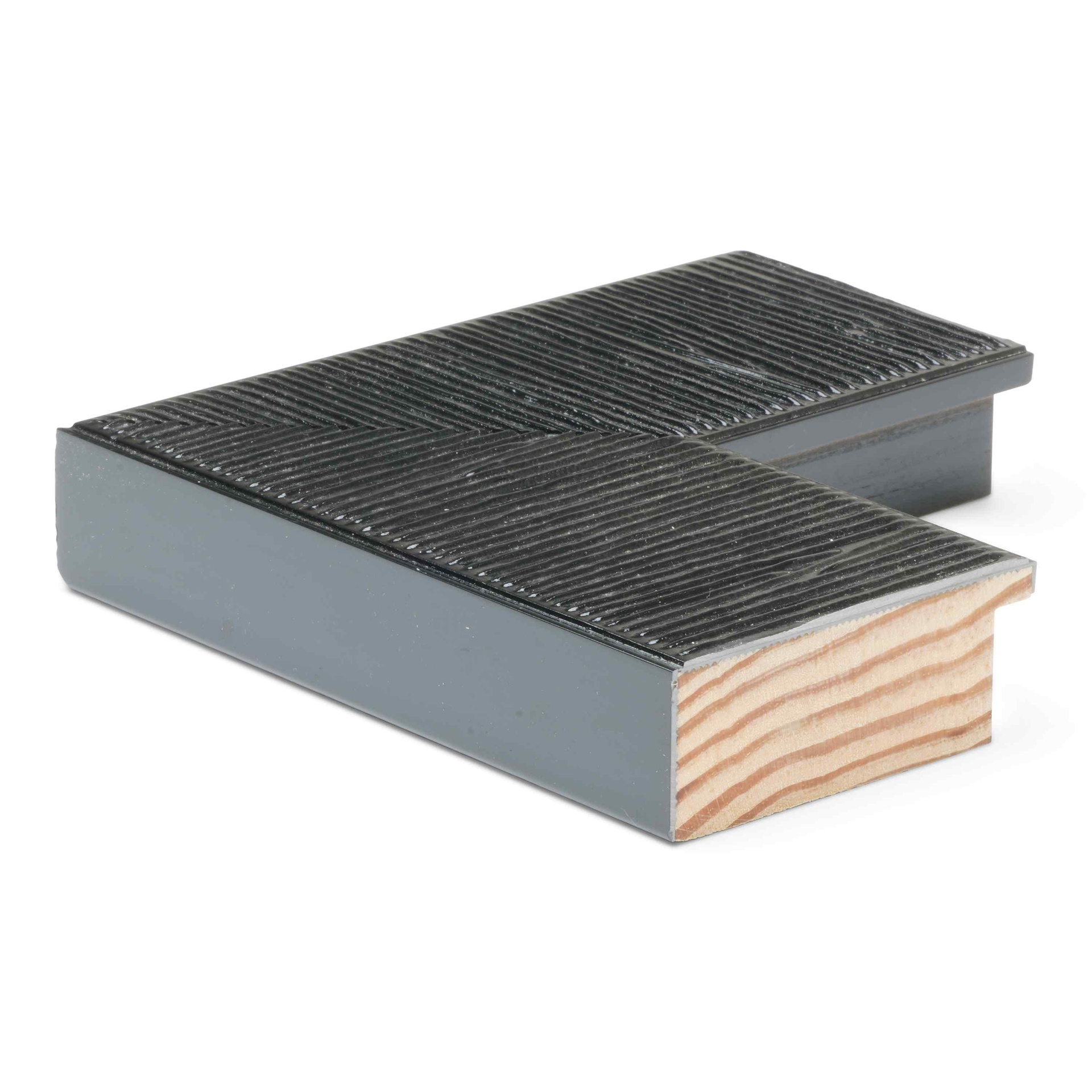 4020 - 3" BLACK GROOVED LACQUER