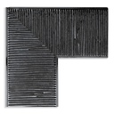 4020 - 3"  BLACK GROOVED LACQUER