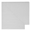 4021 - 5"  WHITE GROOVED LACQUER