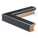5006 - 1"  BLACK W/SIL. EDGE