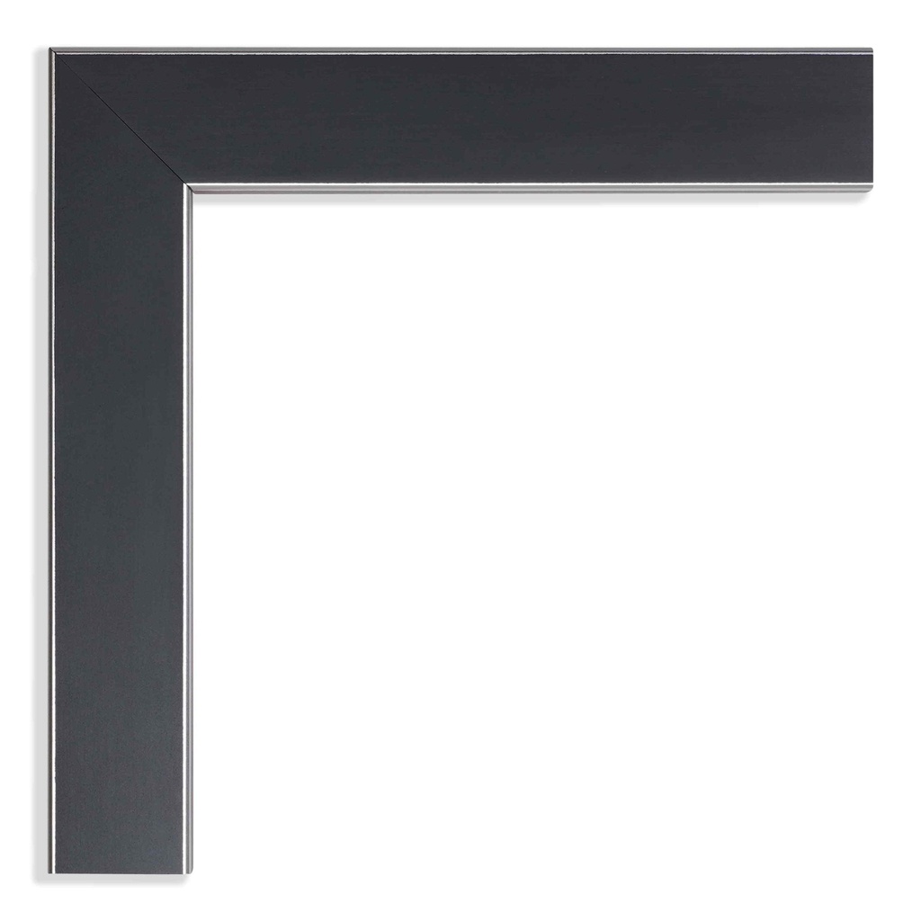 5006 - 1"  BLACK W/SIL. EDGE