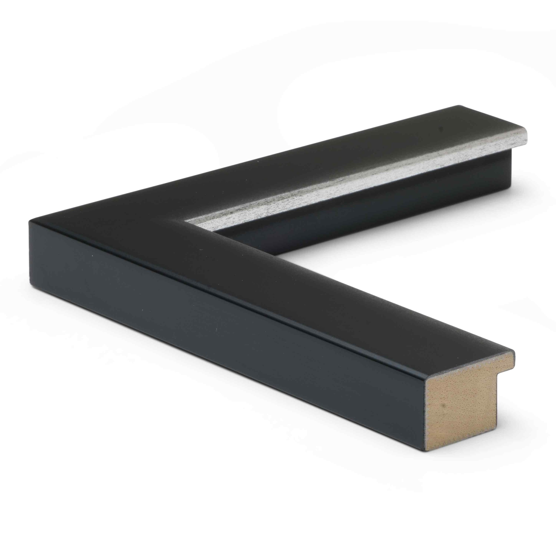 ~CLOSEOUT~ - 5131 - 1-1/8"  BLK.W/SILVER EDGE