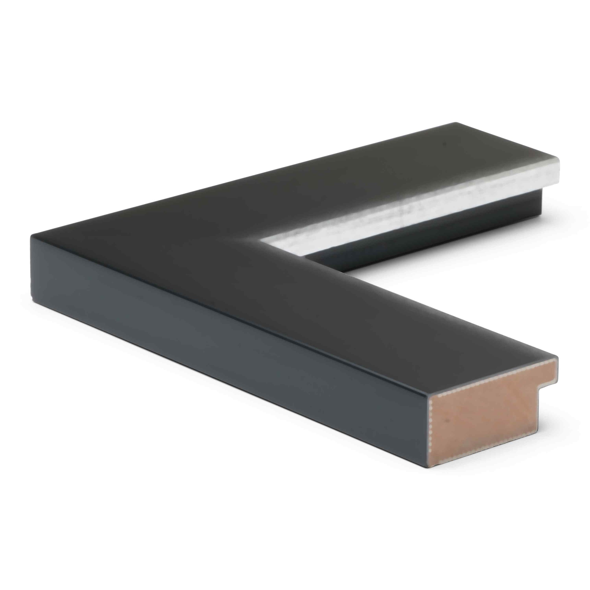 ~CLOSEOUT~ - 5132 - 1-5/8"  BLK.W/SILVER EDGE