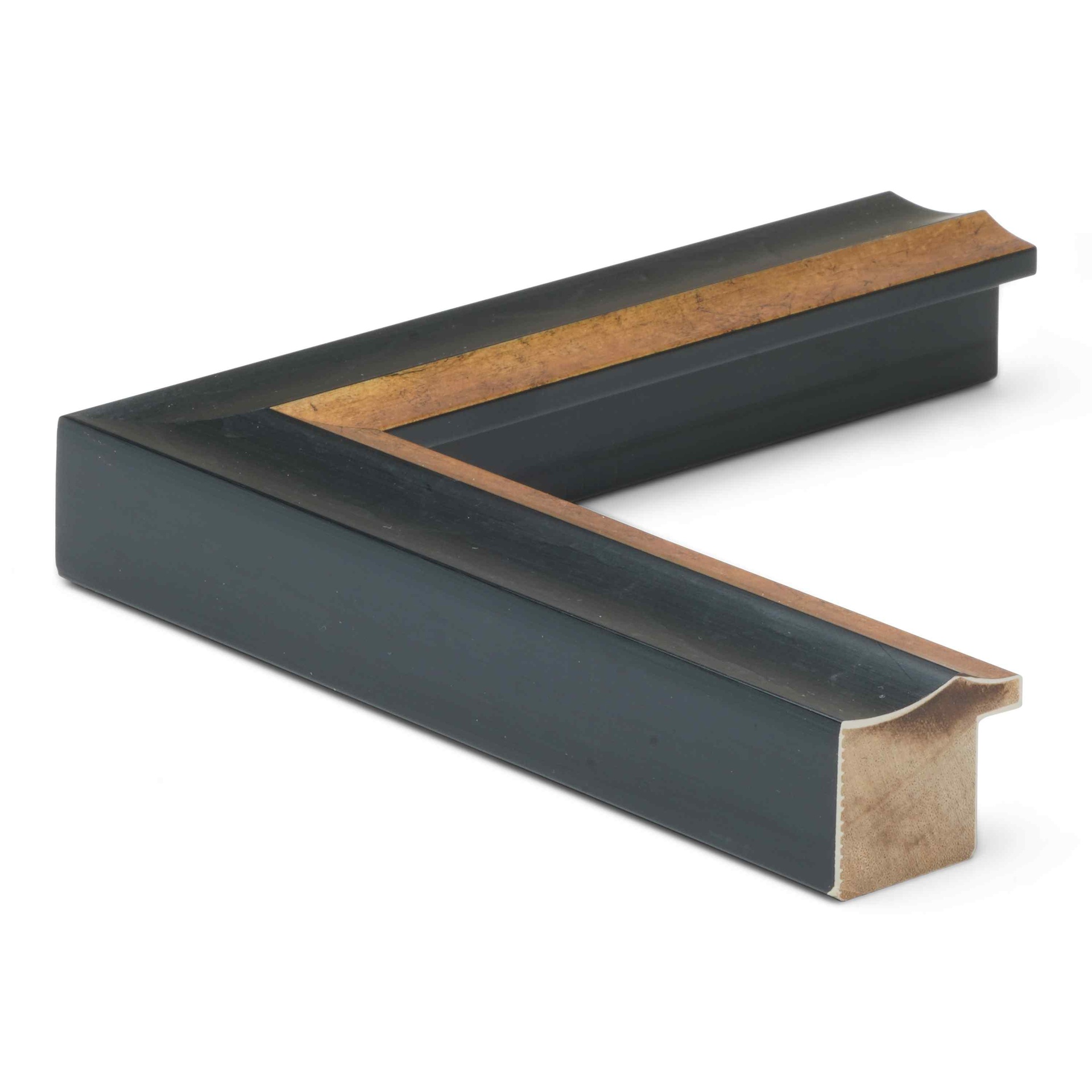 5163 - 1-1/4" BLACK W/ GOLD LIP