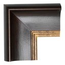 8020 - 3-1/2"  BROWN W/GOLD LIP