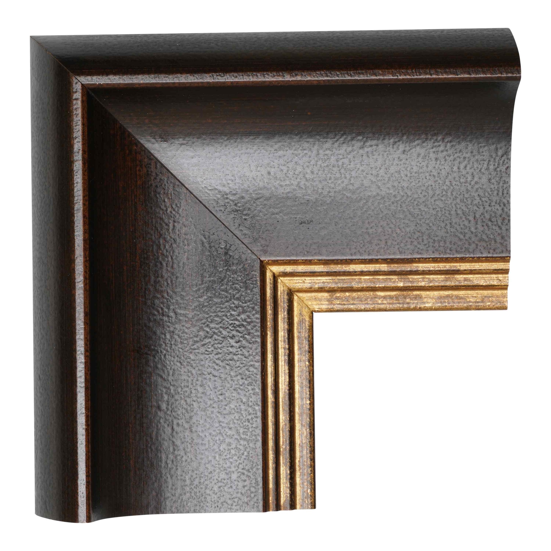 8020 - 3-1/2" BROWN W/GOLD LIP