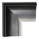 8021 - 3-1/2"  BLACK W/SILVER LIP